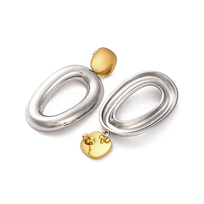 304 Stainless Steel Dangle Stud Earrings LS-EJEW-K296-02GP-08-1