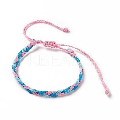 3Pcs 3 Style Plastic Braided Bead Bracelets Set BJEW-B065-08B-1