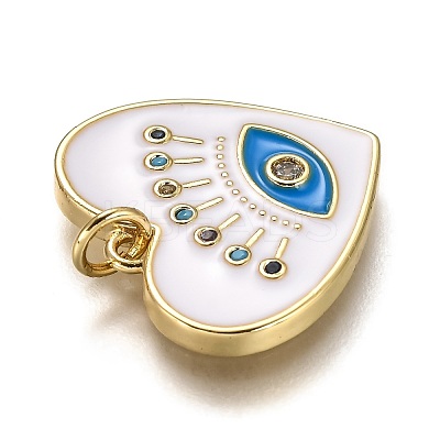Brass Micro Pave Colorful Cubic Zirconia Pendants ZIRC-B0003-12G-1
