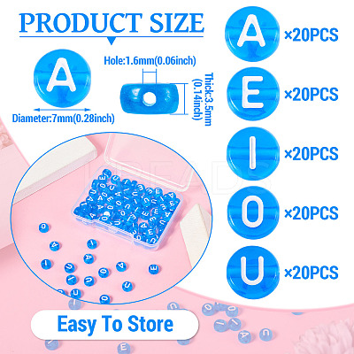 100Pcs 5 Styles Transparent Acrylic Beads OACR-TA0003-48B-1