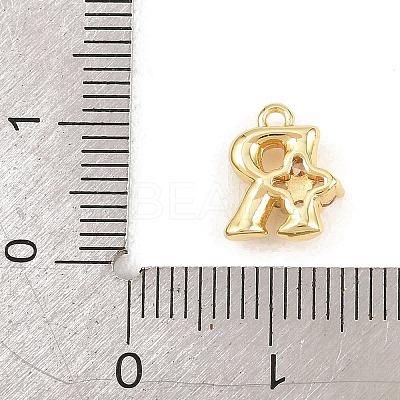 Brass Micro Pave Clear Cubic Zirconia Charms KK-Z151-18G-R-1