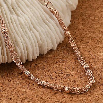 Rack Plating Brass Cable Chain Bracelets BJEW-G735-04RG-1