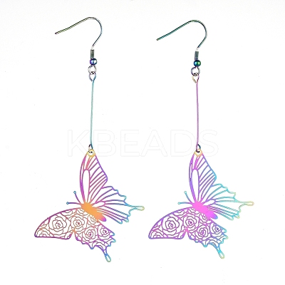 304 Stainless Steel Dangle Earrings X-EJEW-JE04149-05-1