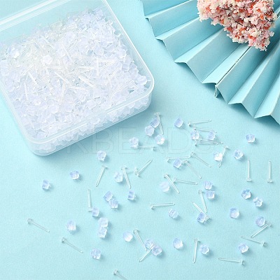 500Pcs Plastic Stud Earring Findings KY-YW0001-28-1