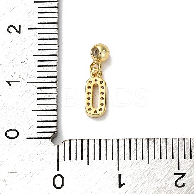 925 Sterling Silver Micro Pave Clear Cubic Zirconia European Dangle Charms STER-A045-01G-0-1