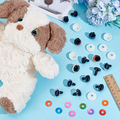 48Pcs 6 Colors Resin Safety Craft Eye DIY-PH0030-99B-1