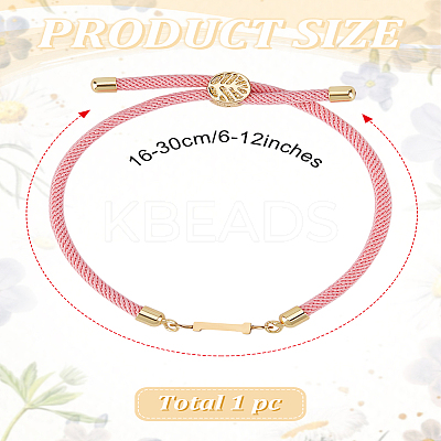 1Pc Adjustable Nylon Cord Slider Bracelets for Women BJEW-LP0001-32I-03-1