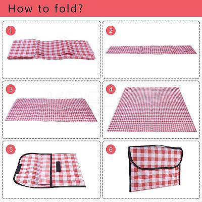Portable Tartan Patern Non Woven Picnic Mat JX572C-02-1