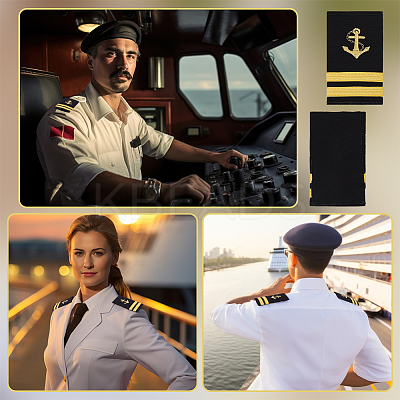 1 Pair Polyester Sailor Epaulettes DIY-BC0017-21E-1