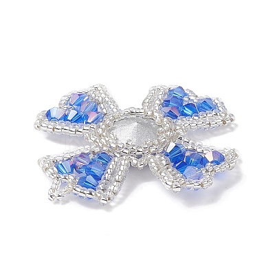 Seed Beads Beaded Charms PALLOY-MZ00107-01-1