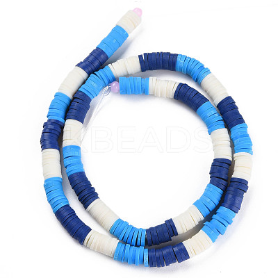 Fixed 3 Color Handmade Polymer Clay Bead Strands CLAY-S096-029H-1