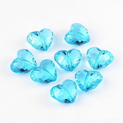 Transparent Acrylic Beads PL318Y-9-1