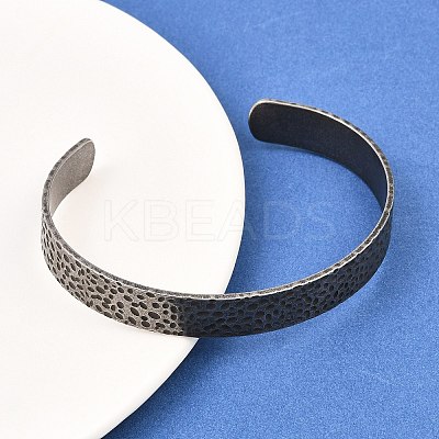316 Surgical Stainless Steel Cuff Bangles BJEW-C125-07AS-1