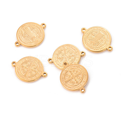 304 Stainless Steel Flat Round Connector Charms LS-PW-WGBC551-01-1