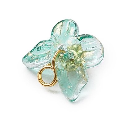 Electroplate Glass Beads Charms PALLOY-JF03107-01-1