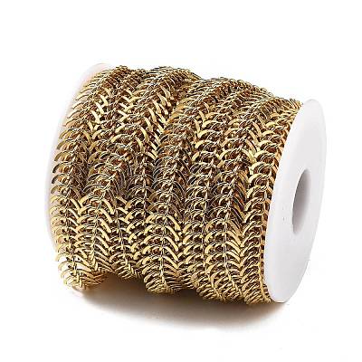 304 Stainless Steel Fishbone Chains STAS-NH0001-03G-1