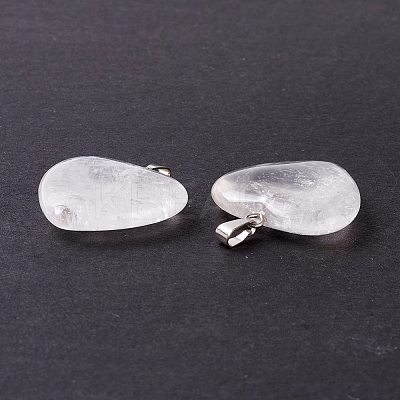 Natural Quartz Crystal Pendants G-G956-B56-FF-1