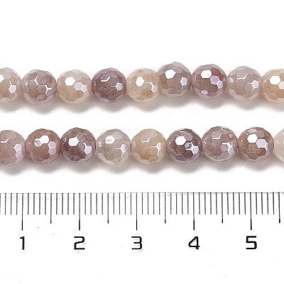 Electroplated Natural Violet Strawberry Quartz Round Beads Strands G-L598-A06-02-1