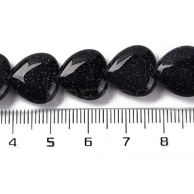 Synthetic Blue Goldstone Beads Strands G-I372-A12-02-1