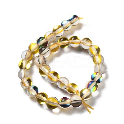 Synthetic Moonstone Beads Strands G-P528-J01-12-1