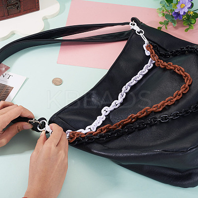 3-Color Acrylic Cable Chain 3 Layer Chain Belts for Pants HJEW-TAC0117-1