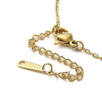 Brass Micro Pave Cubic Zirconia Pendant Necklaces NJEW-E106-12KCG-01-1