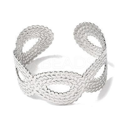 304 Stainless Steel Cuff Bangles for Women BJEW-H635-04P-1