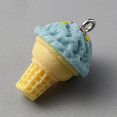 Opaque Resin Imitation Food Pendants RESI-WH0035-44B-1