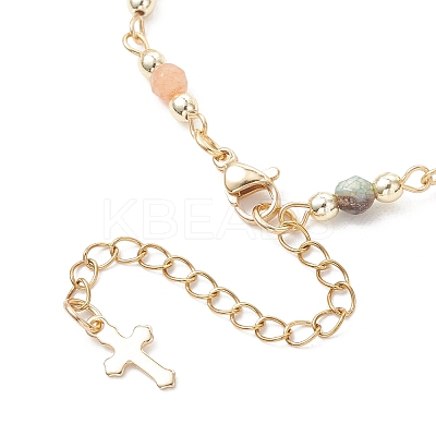304 Stainless Steel Tiny Cross Link Bracelets BJEW-JB13244-02-1