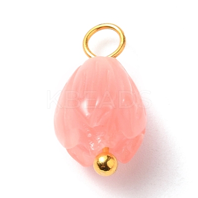 Synthetic Coral Charms PALLOY-JF00558-05-1