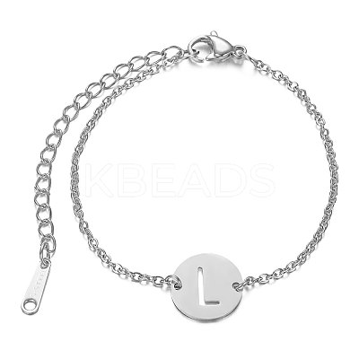 Tarnish Resistant 201 Stainless Steel Link Bracelets STAS-T040-JN007-L-1