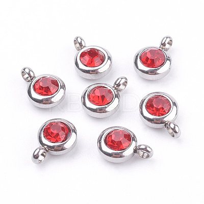 Trendy Original Color 304 Stainless Steel Grade A Rhinestone Charms RB-N030-01E-1