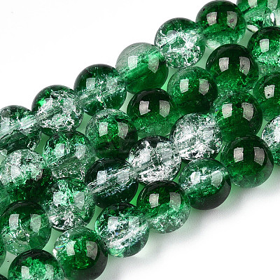 Baking Paint Crackle Glass Bead Strands LS-CCG-S001-8mm-19-1