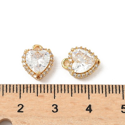 Brass Micro Pave Cubic Zirconia Pendants KK-S531-01G-A-1