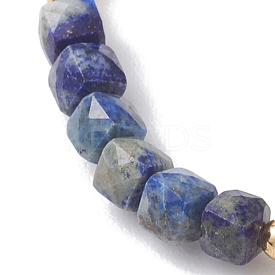 Natural Mixed Gemstone Cube Beads Stretch Bracelets for Women BJEW-JB13176-1