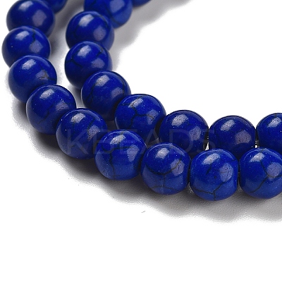 Synthetic Turquoise Beads Strands TURQ-G106-6mm-02L-1