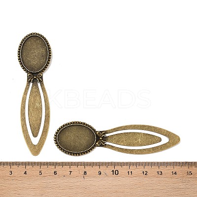 Vintage Tibetan Style Alloy Bookmarks Cabochon Settings LS-X-TIBE-Q032-27AB-NR-1