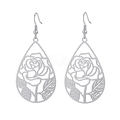 Hollow Brass Dangle Earrings for Women WG72A0C-03-1