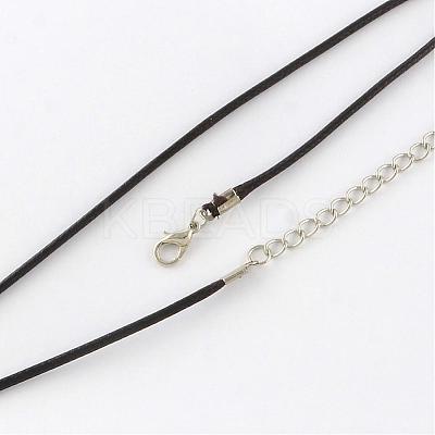 Waxed Cotton Cord Necklace Making MAK-S032-2mm-113-1