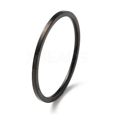 Ion Plating(IP) 304 Stainless Steel Simple Plain Band Finger Ring for Women Men RJEW-F152-05B-1