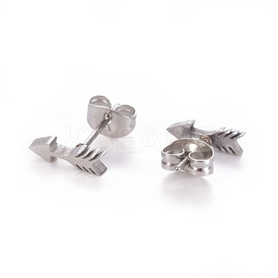Tarnish Resistant 304 Stainless Steel Stud Earrings X-EJEW-F227-13P-1