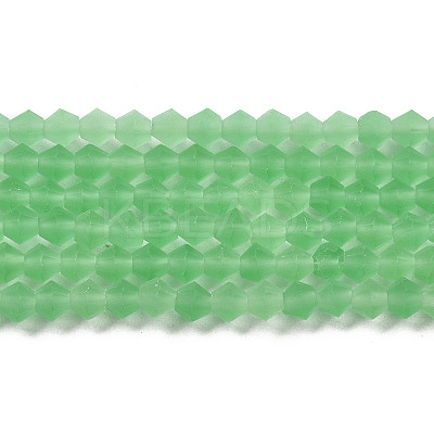 Imitate Austrian Crystal Frosted Glass Beads Strands EGLA-A039-T4mm-MD24-1