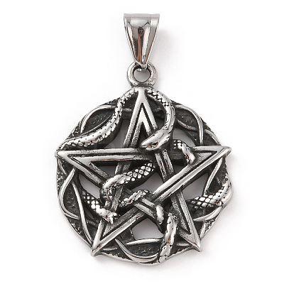 304 Stainless Steel Pendants STAS-A083-18AS-1