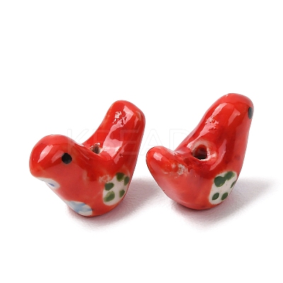 Handmade Printed Porcelain Beads LS-PORC-F005-04B-1-1