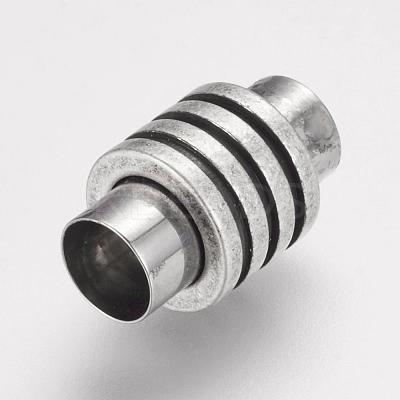 304 Stainless Steel Magnetic Clasps with Glue-in Ends STAS-F124-01-1