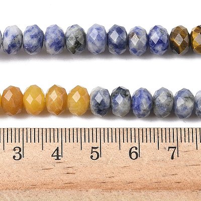 7 Styles Natural Amethyst & Sodalite & Red Jasper & Tiger Eye & Lapis Lazuli & Green Aventurine & Topaz Jade Chakra Beads Strands G-A280-B02-01-1