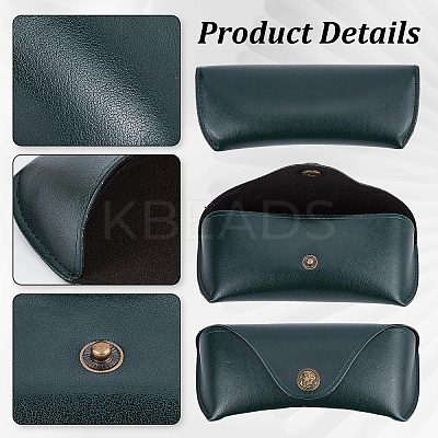 1Pc Imitation Leather Glasses Cases AJEW-CN0001-44A-1