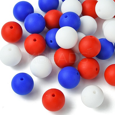 30Pcs 3 Colors Silicone Beads Round Rubber Bead 15MM Loose Spacer Beads for DIY Supplies Jewelry Keychain Making SIL-FS0001-01B-1