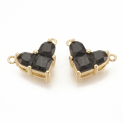Brass Cubic Zirconia Charms X-KK-S340-12G-02-1