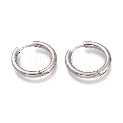 Tarnish Resistant 201 Stainless Steel Huggie Hoop Earrings EJEW-L256-05E-P-1